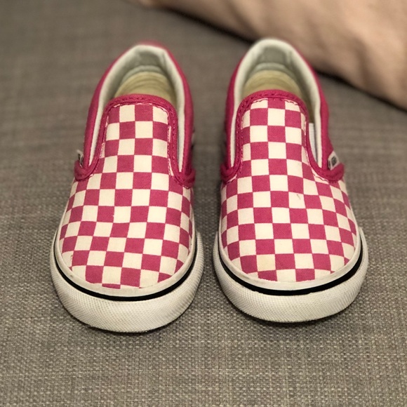 pink checkered vans toddler